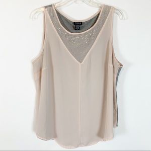 Torrid Pink & Grey Sparkle Tank Size 0